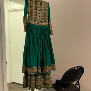Green afghani clothes